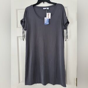 Women's Gray Casual midi dress for layering size large NEW